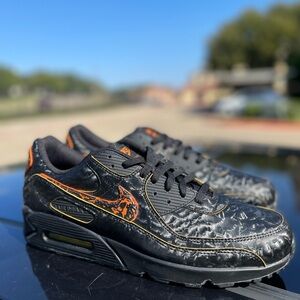 Nike Air Max Black and Orange Sneakers
